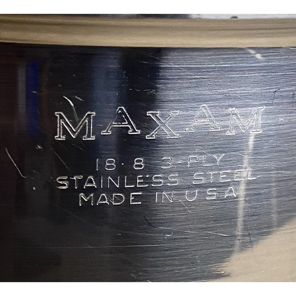 Maxam 18/8 3-Ply Stainless Steel 10 Inch Skillet With Lid USA‎